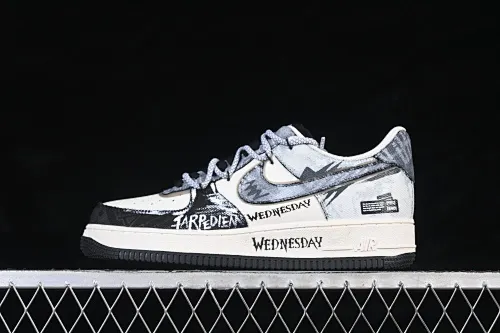 All categories Nk Air Force 1 Air Force series Nk Air Force 1 Low Air Force low-top Nike Air Force 1'07 Low "Dark Gothic Graffiti" Hand-painted graffiti Dark graffiti Air Force 1 low-top casual sneakers FB0607-110